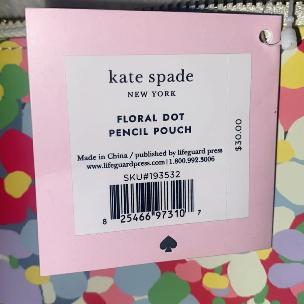 Kate Spade Floral Dot Pencil Pouch!